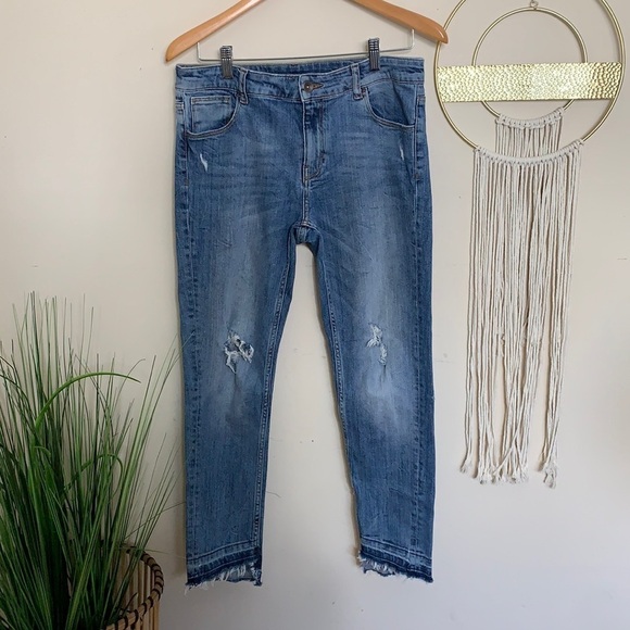 zara • step hem basic dept genuine quality jeans - Picture 1 of 11